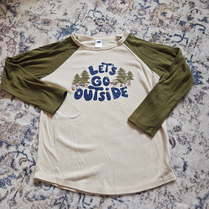 Little & Lively 5/5 Let's Go Outside Long Sleeve Shirt, Kids 6/6X