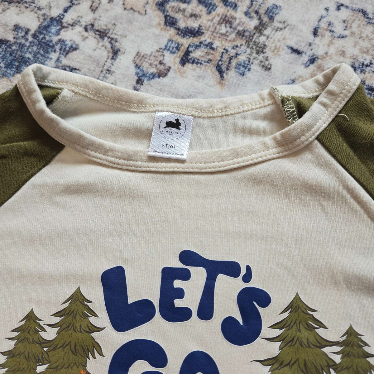 Little & Lively 5/5 Let's Go Outside Long Sleeve Shirt, Kids 6/6X