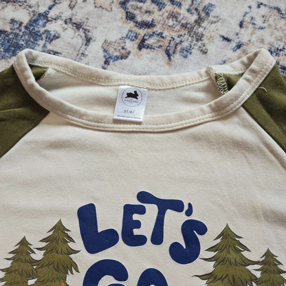 Little & Lively 5/5 Let's Go Outside Long Sleeve Shirt, Kids 6/6X
