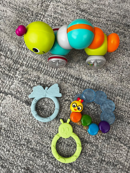 Baby Caterpillar Bundle - teether and toy