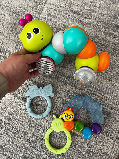 Baby Caterpillar Bundle - teether and toy