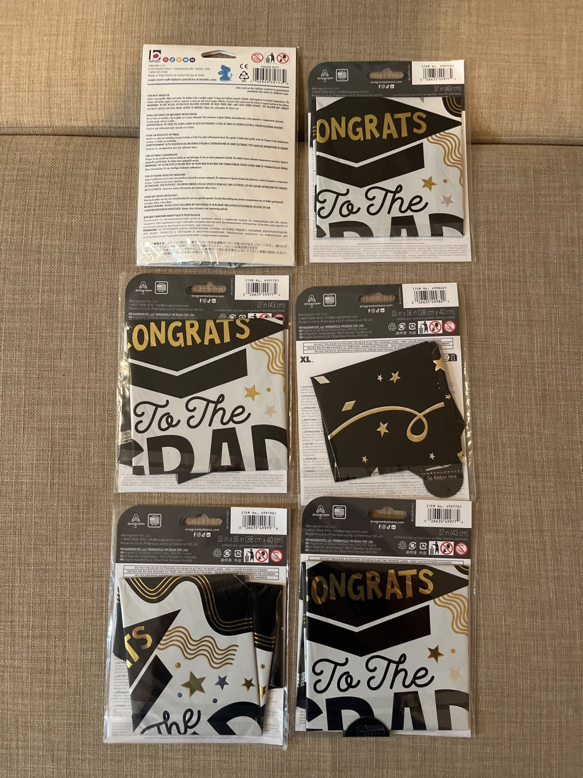 Graduation balloon bundle - 6 balloons!