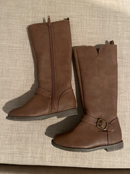 Tall brown boots , Shoes 7 (Walkers:12-24 mth)