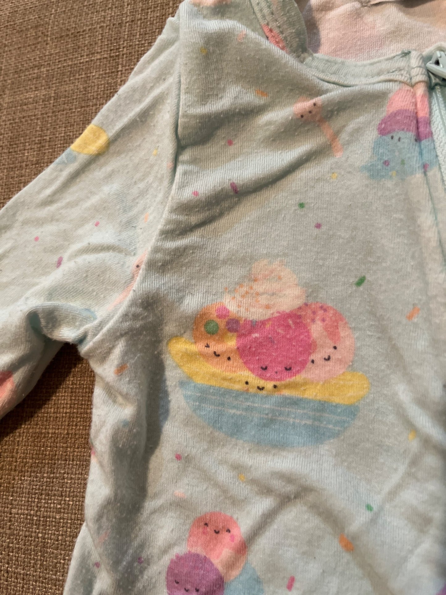Bamboo sleepers, with feet and ruffle bums , Kids 6 Month (3-6M)