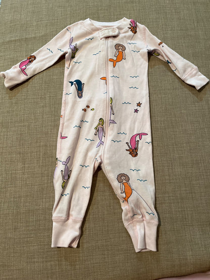 Hanna Anderson Mermaid Sleeper, Kids 6 Month (3-6M)