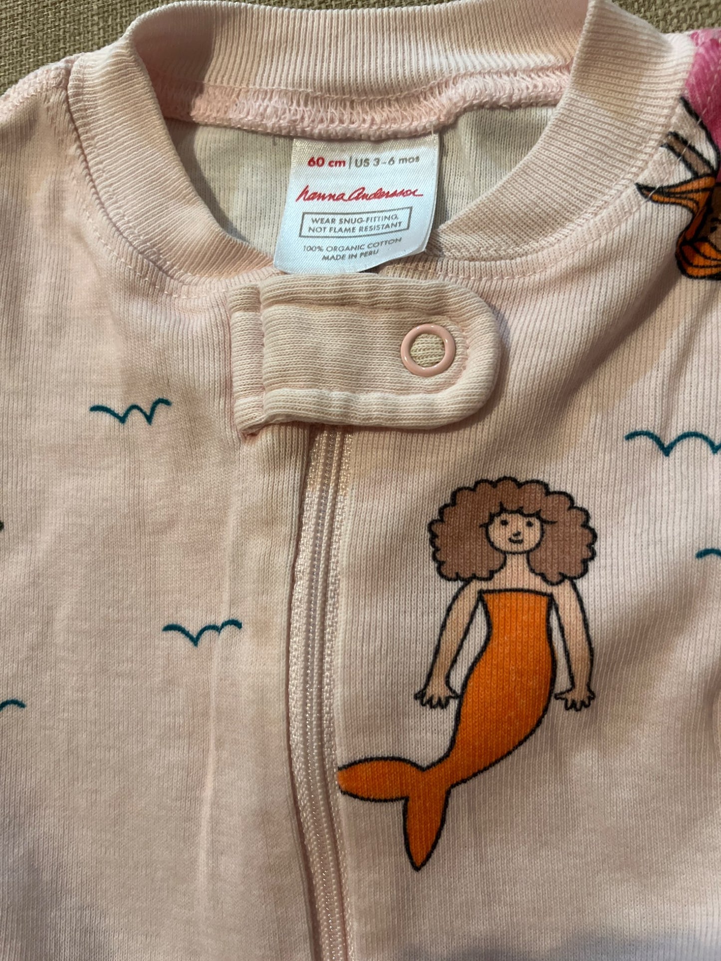 Hanna Anderson Mermaid Sleeper, Kids 6 Month (3-6M)