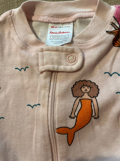 Hanna Anderson Mermaid Sleeper, Kids 6 Month (3-6M)