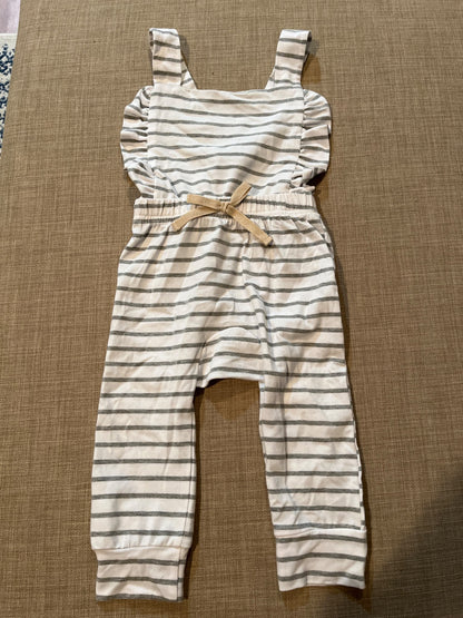 Cute striped overalls - worn once! , Kids 18 Month (12-18M)