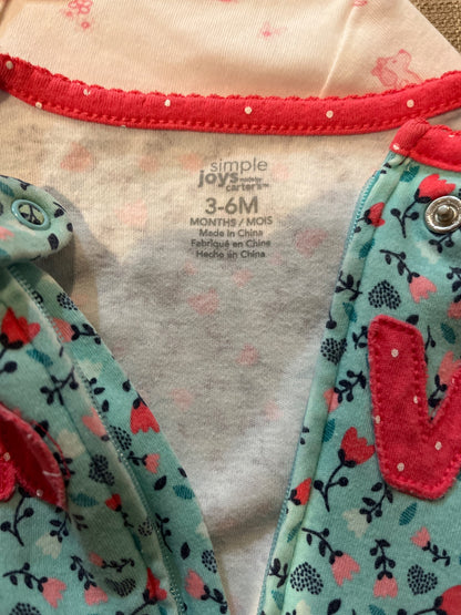 3 pack of sleepers size 3-6 months , Kids 6 Month (3-6M)