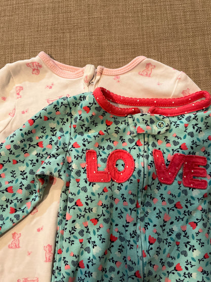 3 pack of sleepers size 3-6 months , Kids 6 Month (3-6M)