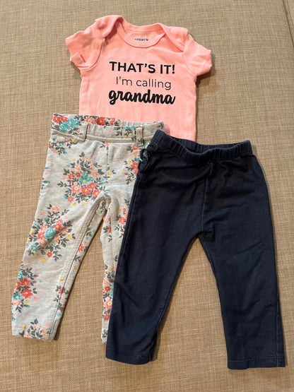 I’m Calling Grandma! outfit bundle , Kids 9 Month (6-9M)