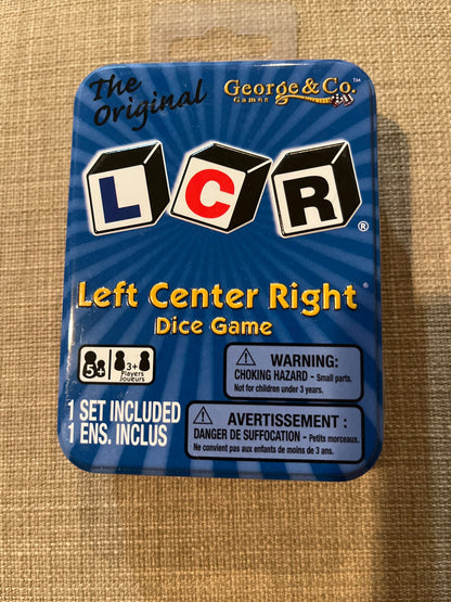 Left Center Right Dice Game - Brand New