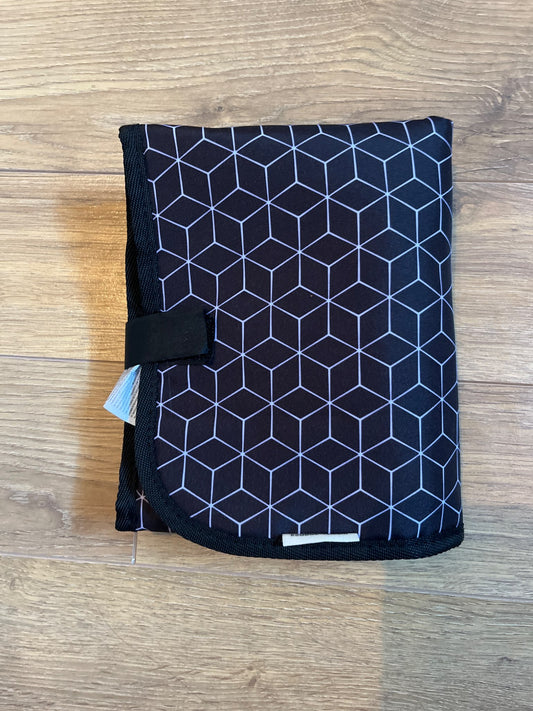 KeaBabies Portable Diaper Changing Pad, Easy Wipe Clean, 25x13 (Black Geo)