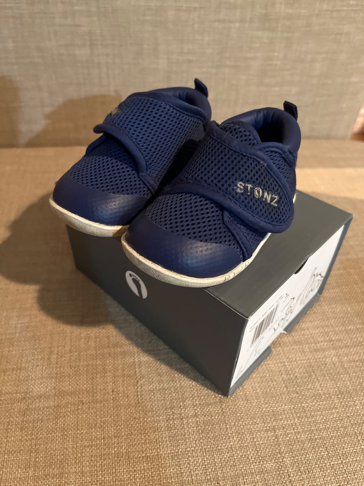 Stonz Baby Cruiser in Navy. Size 12-18 months , Shoes 5 (Walkers:12-24 mth)