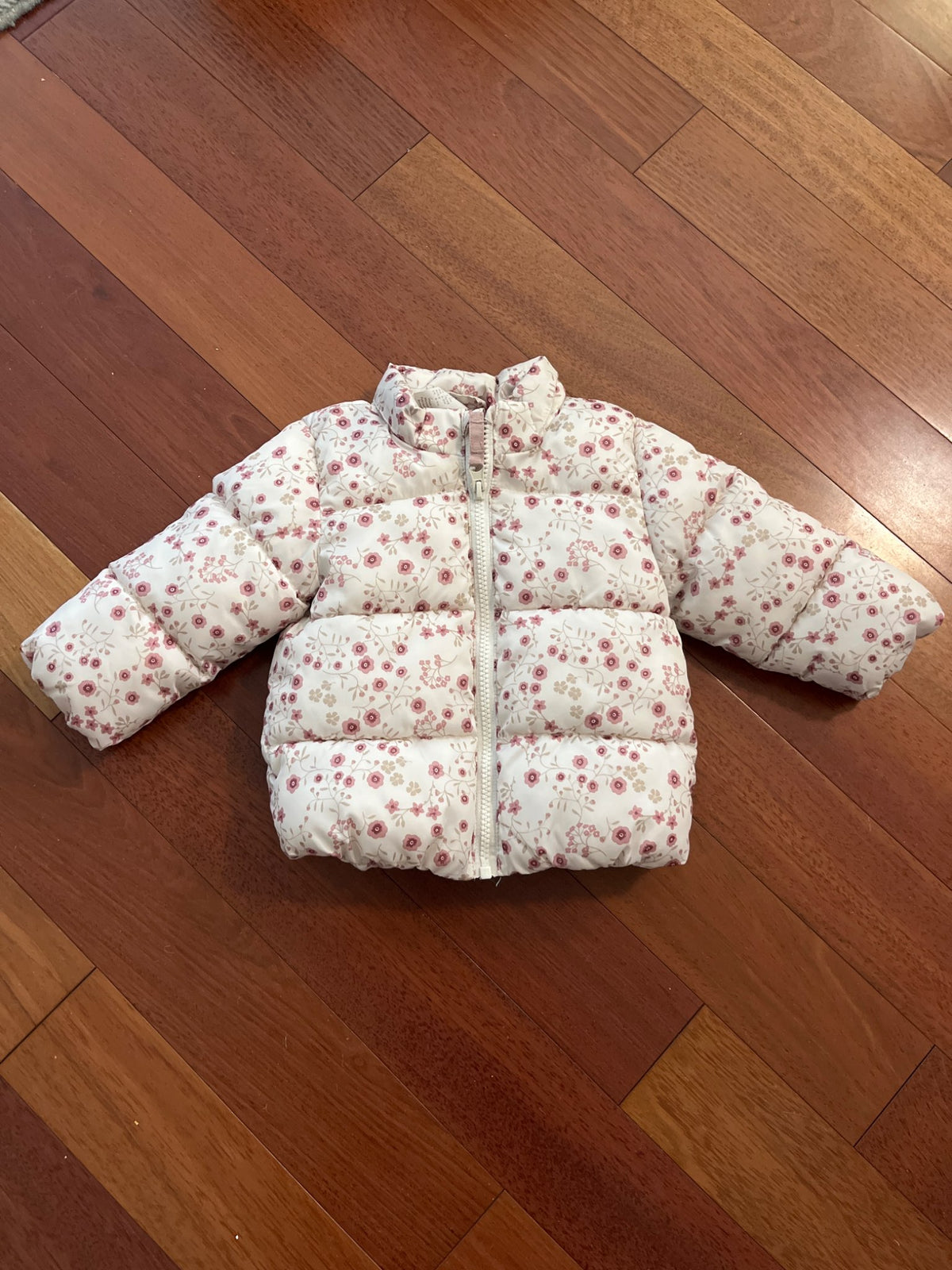 H&M floral puffy jacket, Kids 9 Month (6-9M)