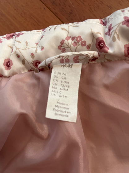 H&M floral puffy jacket, Kids 9 Month (6-9M)
