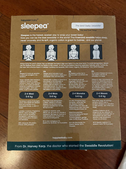 Happiest Baby Sleepea Swaddle - Size M , 0-6 Months (Small)