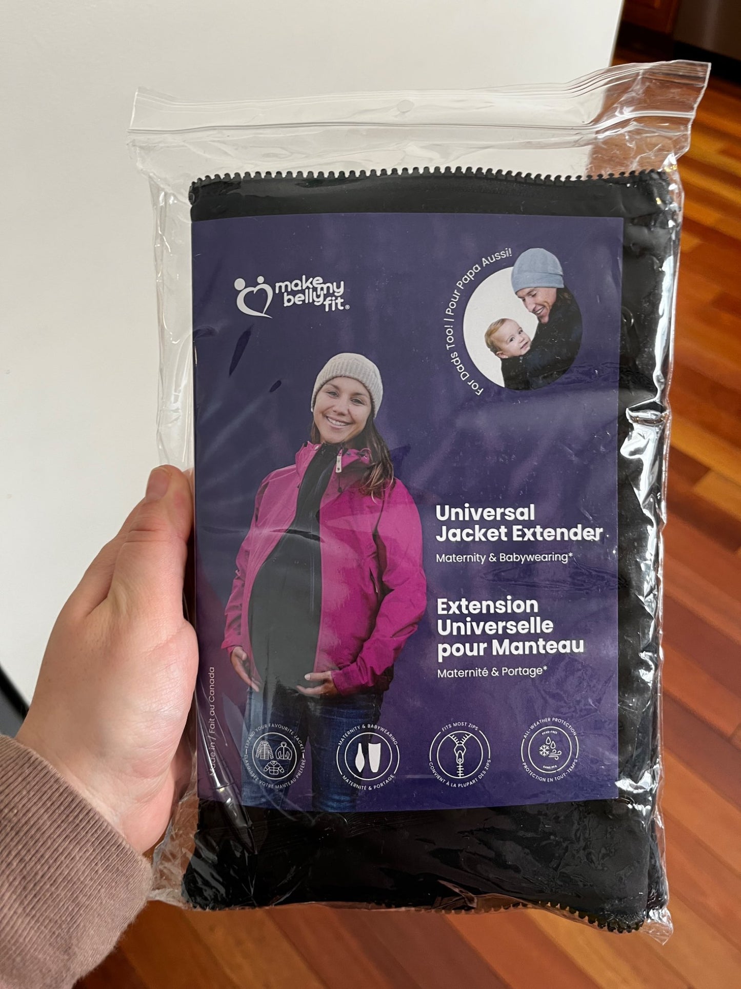 MakeMyBellyFit Universal Jacket Extender - adapter included , Maternity M (8-10)
