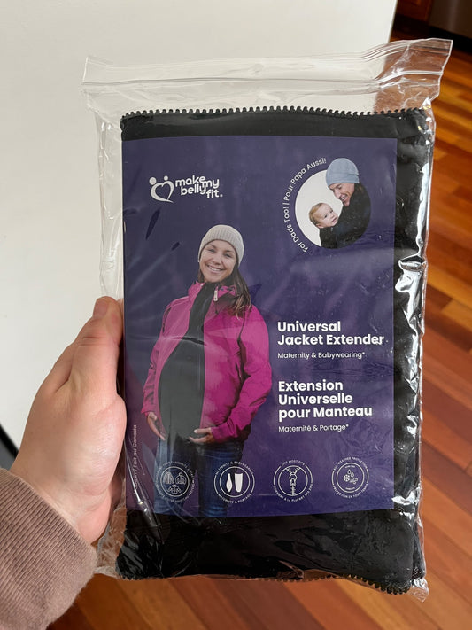 MakeMyBellyFit Universal Jacket Extender - retails over $130; adapter included , Maternity M (8-10)