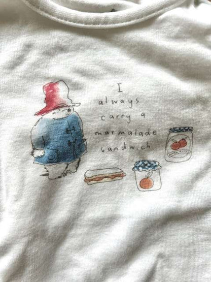 (EUC) Official Paddington Bear Baby onesie, sleeper, bib bundle 1m, Kids Newborn