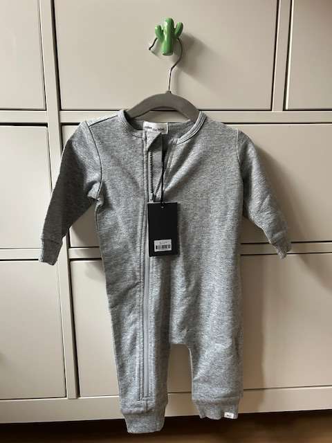 NWT, Miles the Label Romper, Grey 6M, Kids 6 Month (3-6M)