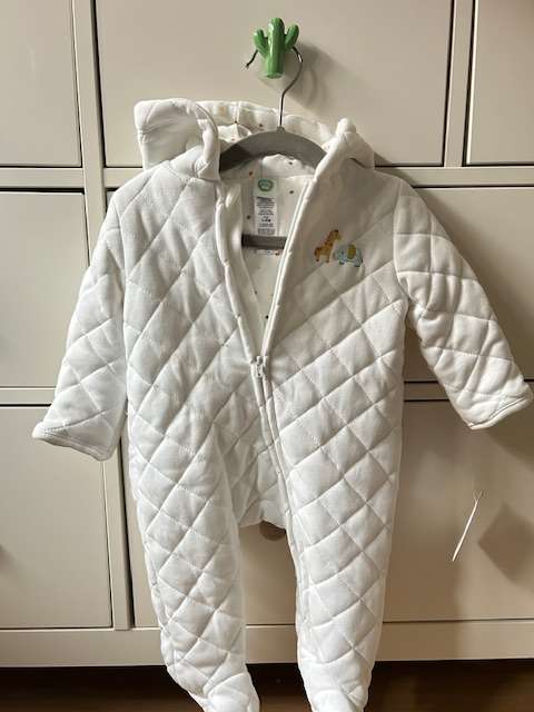 NWT, Little Me White Bunting Suit 3-6m, Kids 6 Month (3-6M)