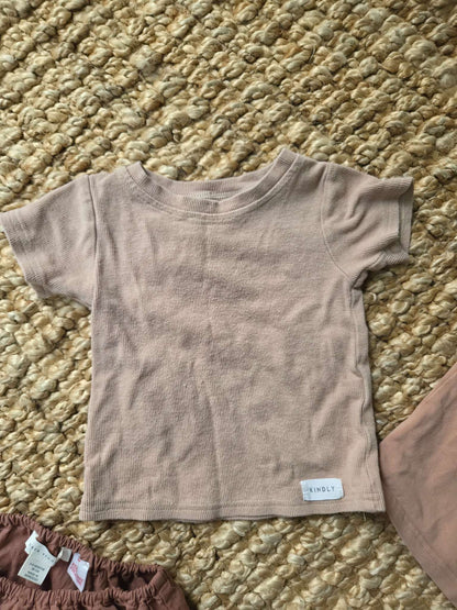 100% Cotton Muted Pink Set (Retail >$70), Kids 12 Month (9-12M)