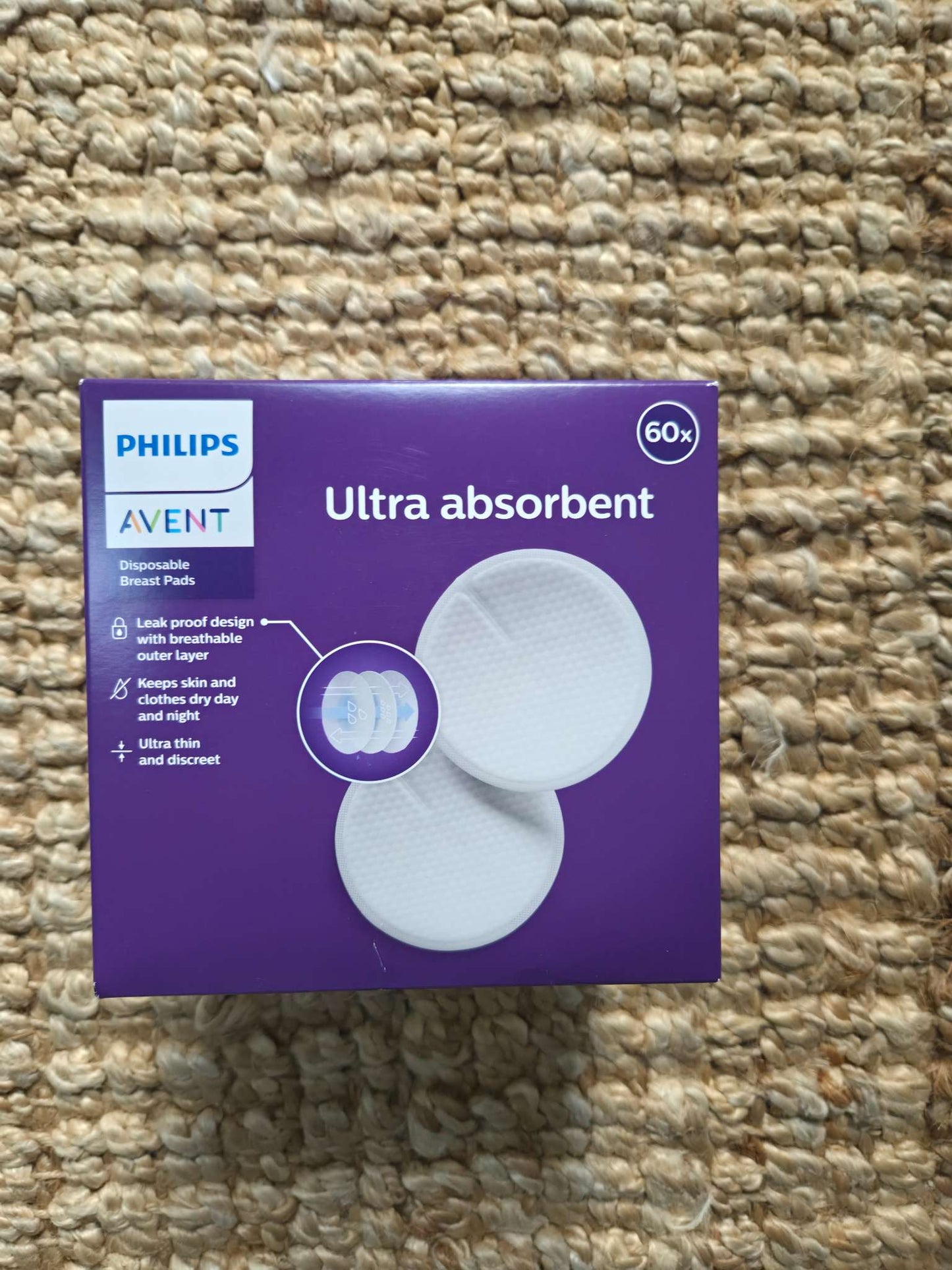 New Sealed Box: 60 Disposal Breat Pads