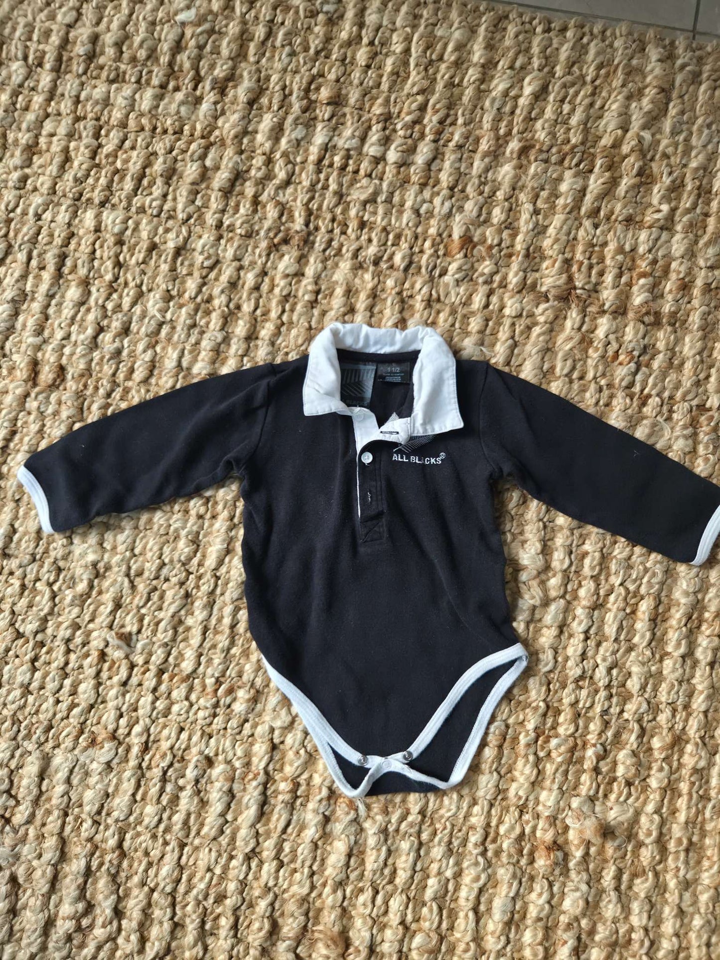 Authentic NZ All Blacks Romper, Kids 18 Month (12-18M)