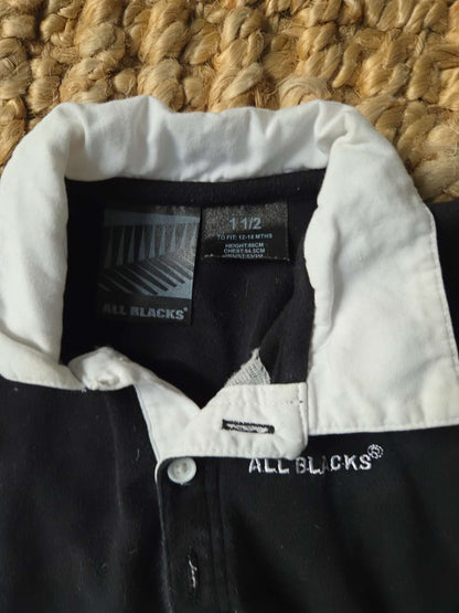 Authentic NZ All Blacks Romper, Kids 18 Month (12-18M)