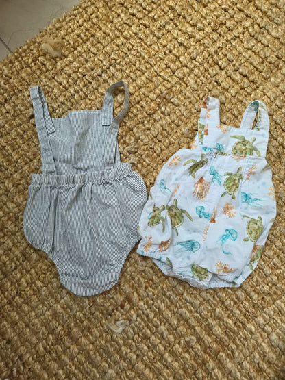 Summer linen romper set, Kids 18 Month (12-18M)