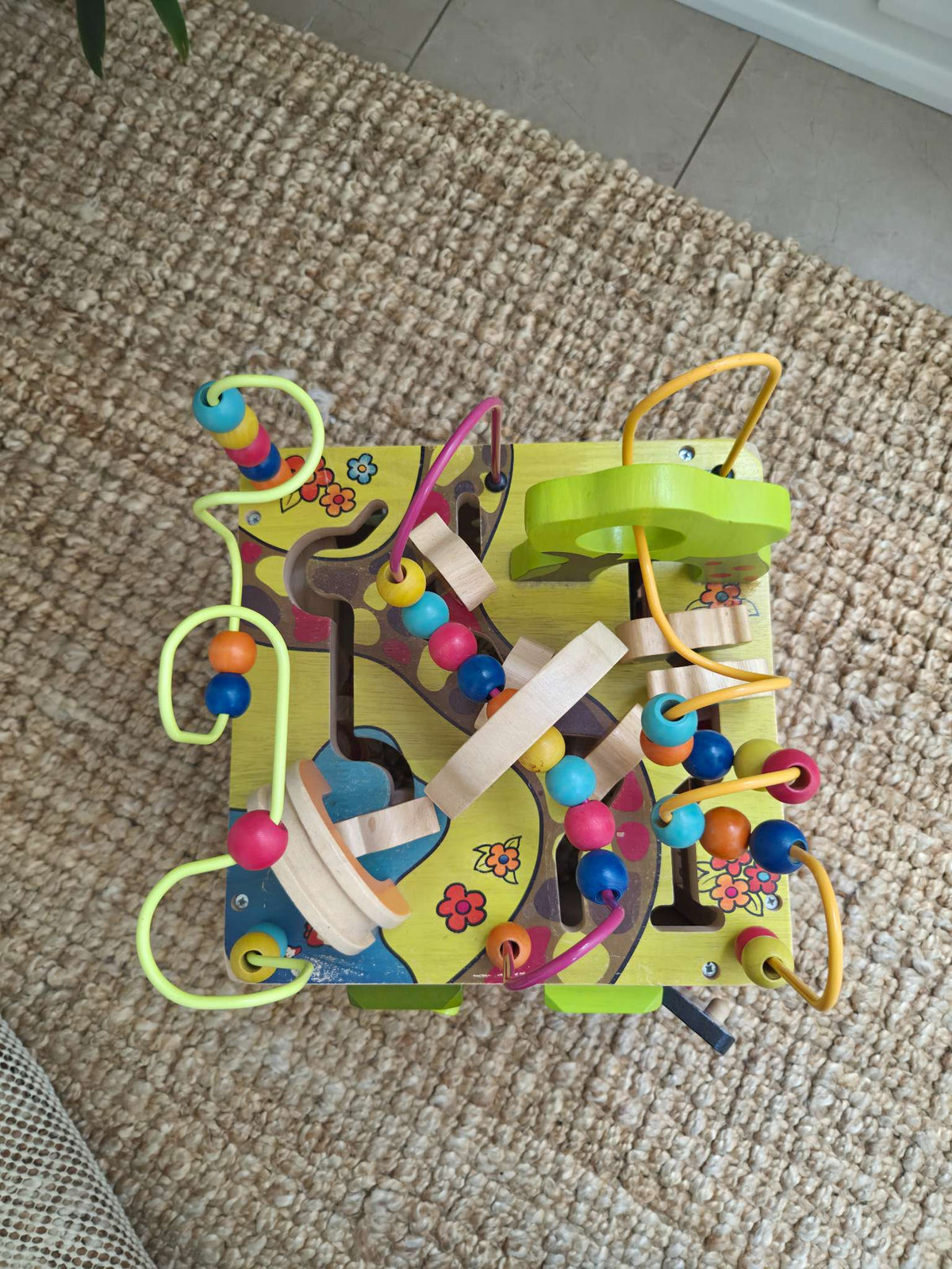 B. toys Zany Zoo Wooden Activity Cube, Alphabet Bead Maze Toy (Retail $125)