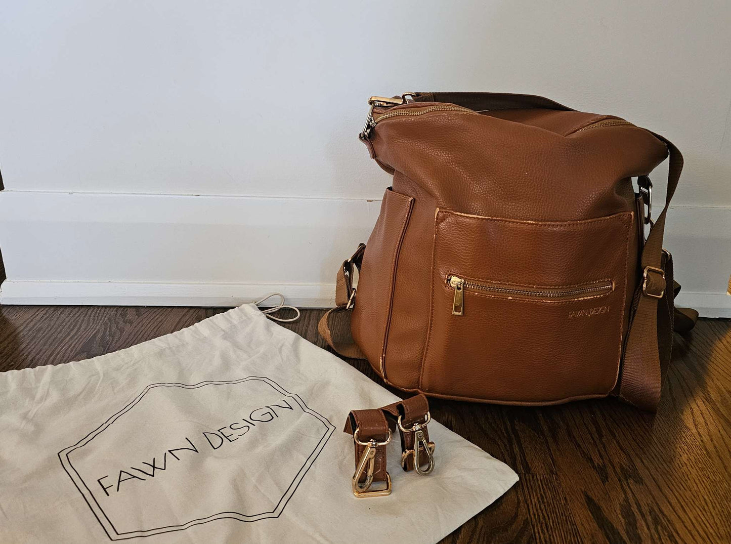 Fawn Design Diaper Bag with Stroller Clips