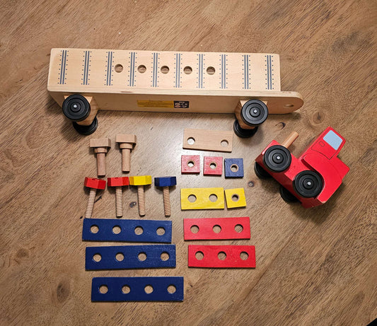 Melissa & Doug - Wooden Big Rig Building Set