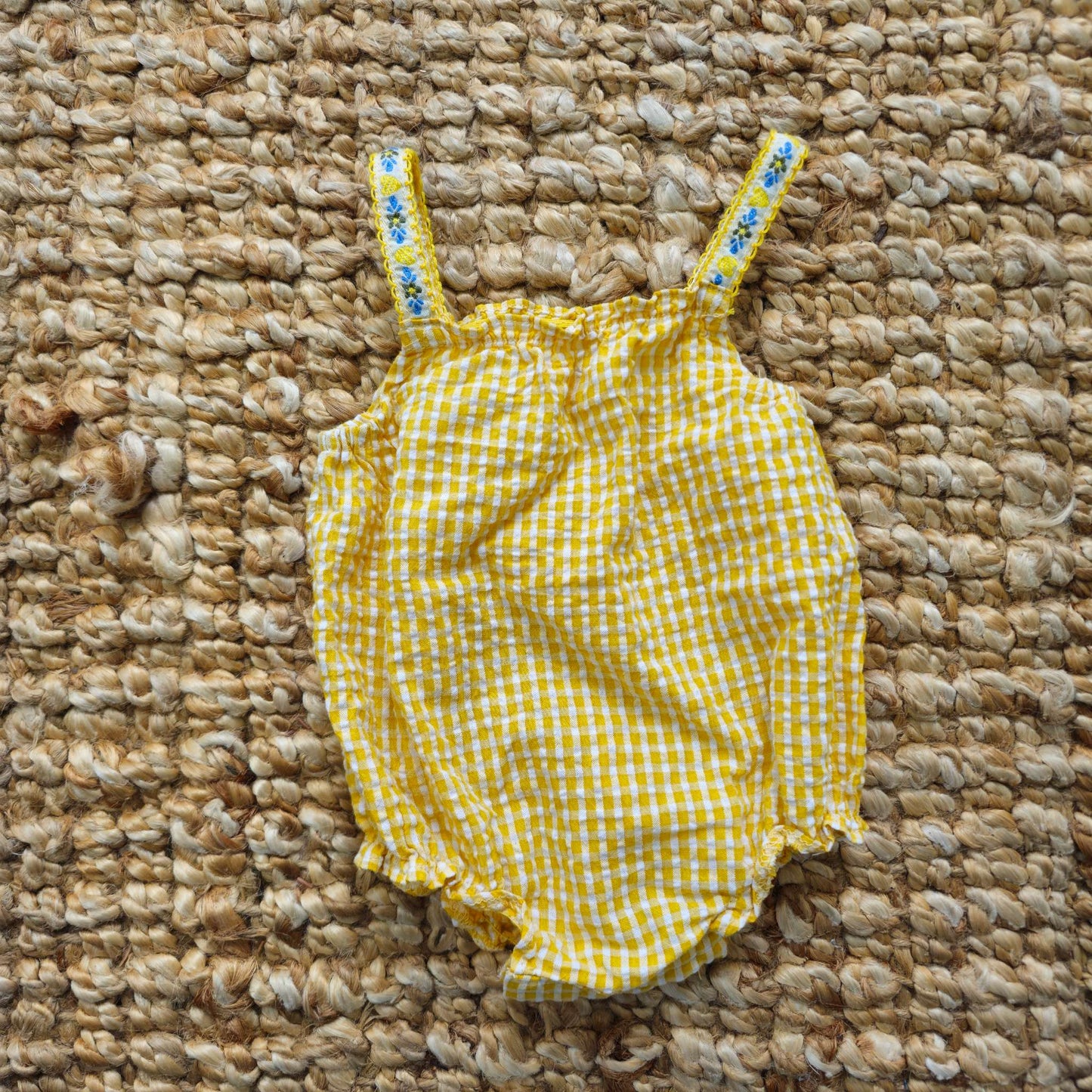 Zara Gingham Summer Romper (Retail $35), Kids 6 Month (3-6M)