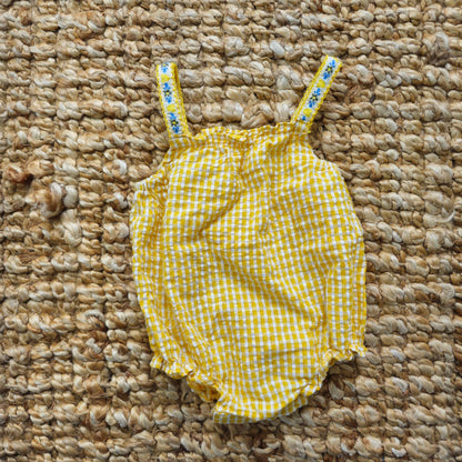 Zara Gingham Summer Romper (Retail $35), Kids 6 Month (3-6M)