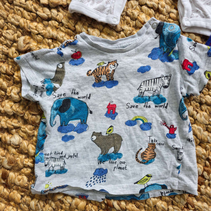 6 M Bundle - Blue/Grey/Red, Kids 6 Month (3-6M)