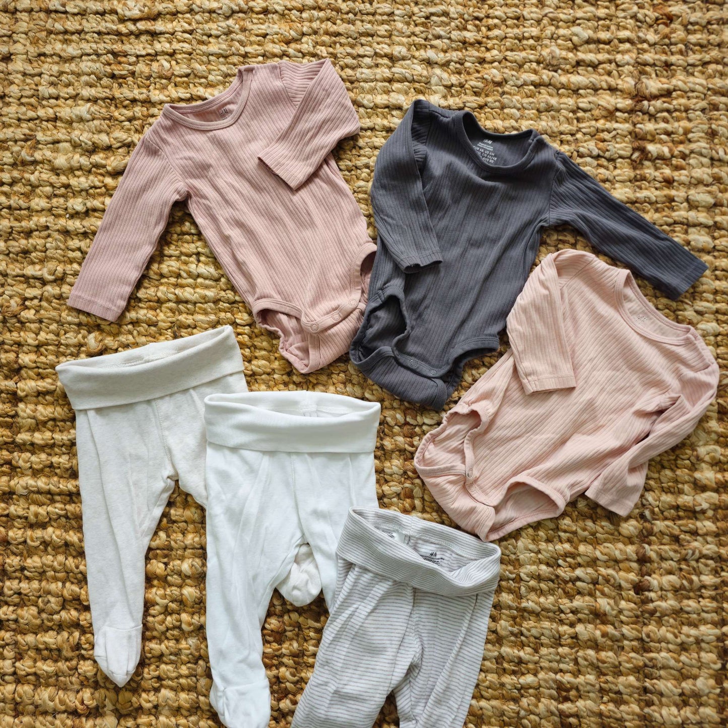 6 Piece 6M Bundle - Pink/White/Grey, Kids 6 Month (3-6M)
