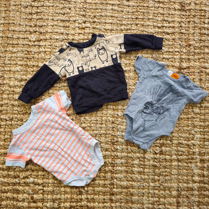 12 M Bundle (Neon, Black, Grey), Kids 12 Month (9-12M)