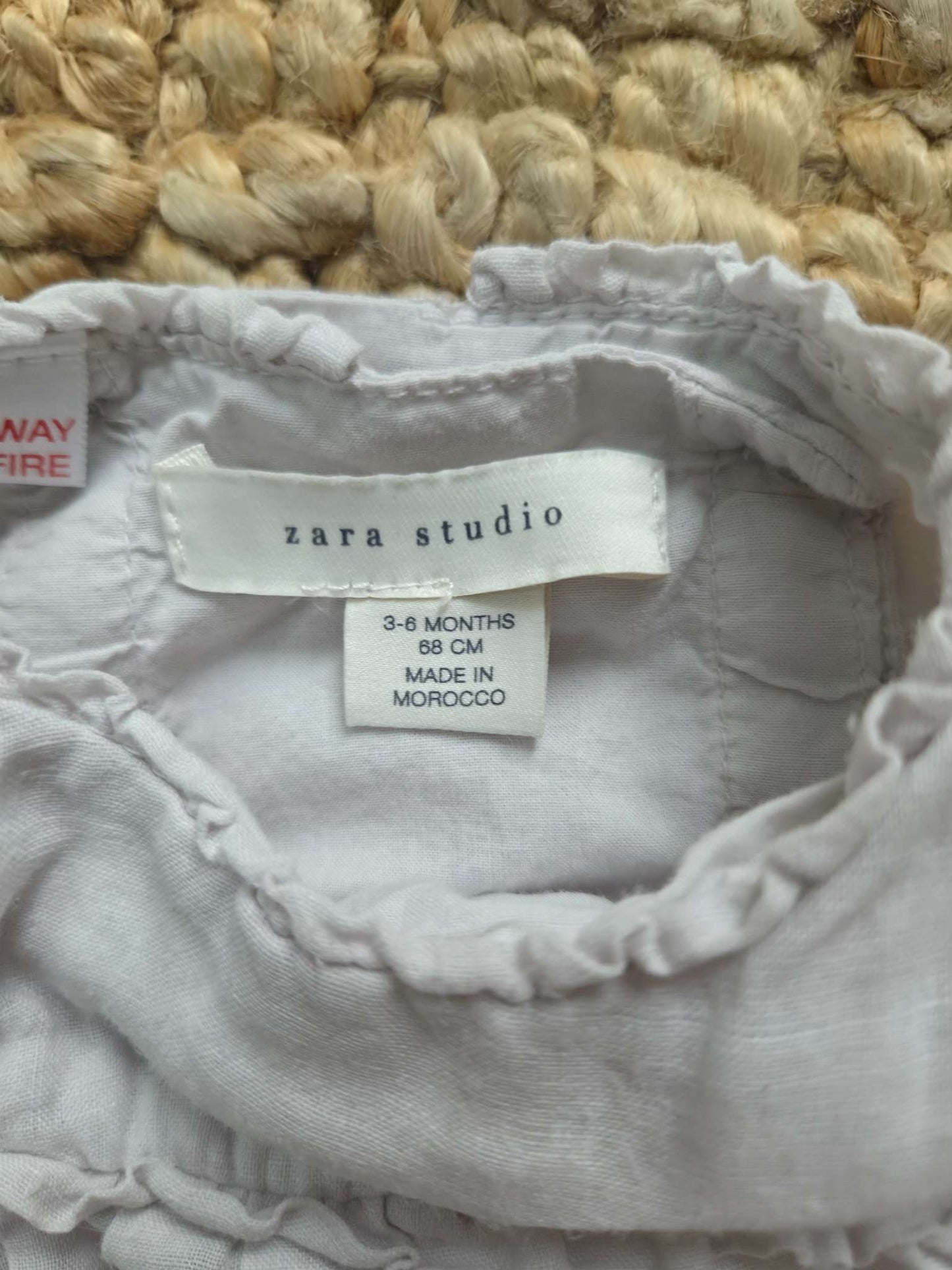 100% Ramie Blouse and Bloomer Set - Zara Studio (Retail:  $96), Kids 6 Month (3-6M)