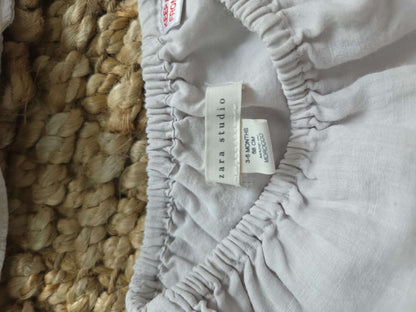 100% Ramie Blouse and Bloomer Set - Zara Studio (Retail:  $96), Kids 6 Month (3-6M)