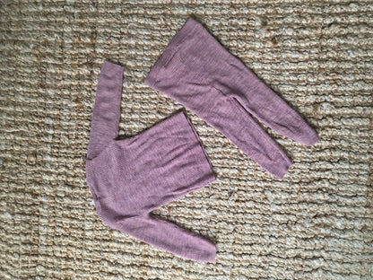 100% Merino Wool Pink Thermal Set (Retail $65), Kids 12 Month (9-12M)