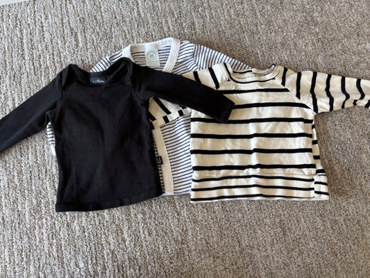 0-3 month long sleeve shirt bundle , Kids 3 Month (0-3M)