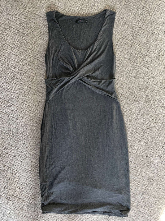 Charcoal grey bodycon maternity dress, Maternity S (4-6)