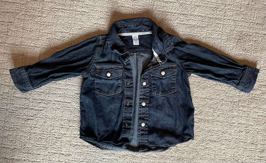 Long sleeve denim button up, Kids 18 Month (12-18M)