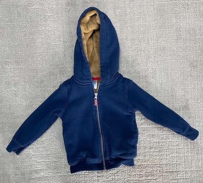 Sherpa-lined zip up hoodie, Kids 2T
