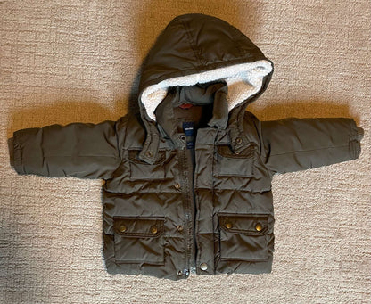 Khaki green winter coat, Kids 24 Month (18-24M)