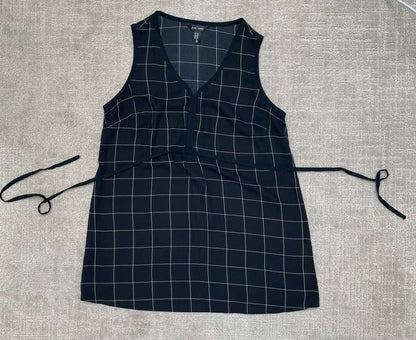 Sleeveless V-neck belted top, Maternity S (4-6)