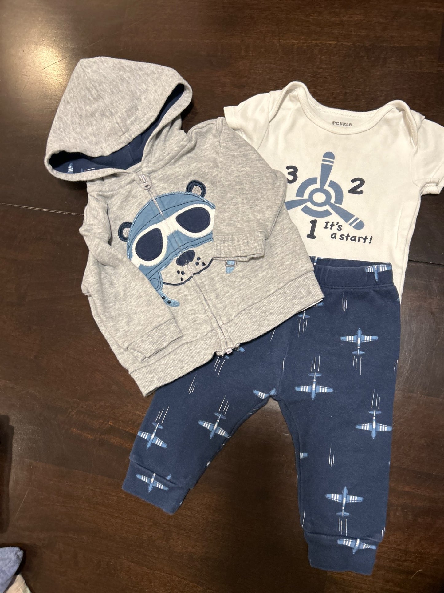 Zipper hoodie set, Kids 9 Month (6-9M)