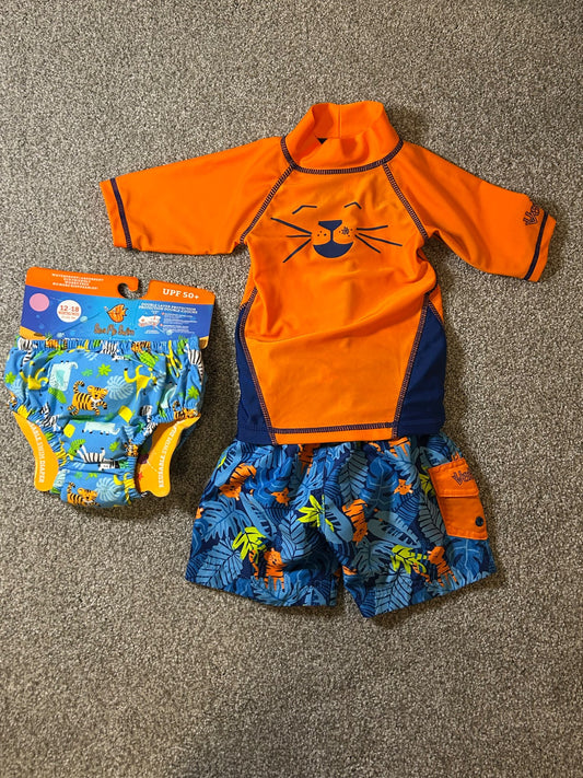 12-18M UVSkins swim suit with swim diaper., Kids 18 Month (12-18M)
